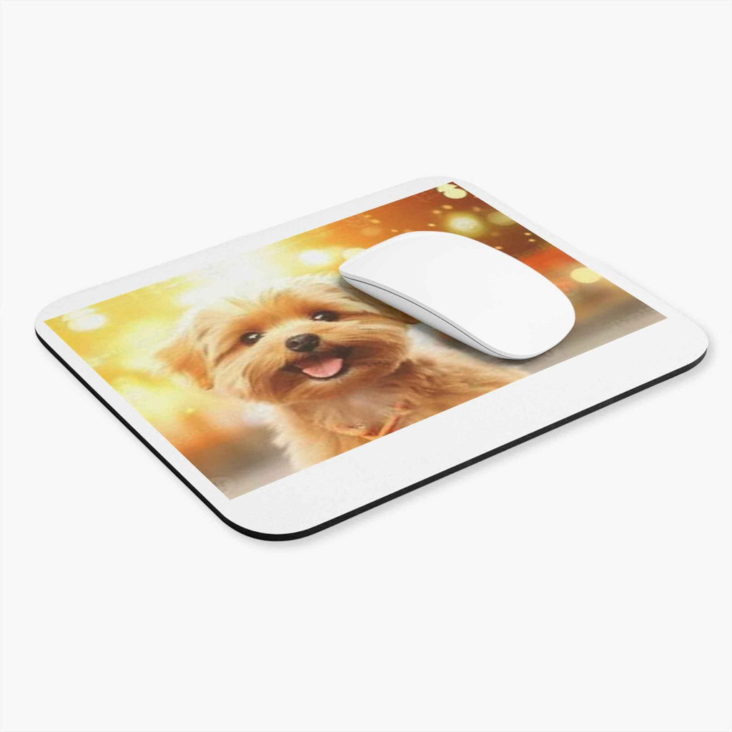 Happy Puppy Mouse Pad – Cute Dog Desk Mat for Pet Lovers