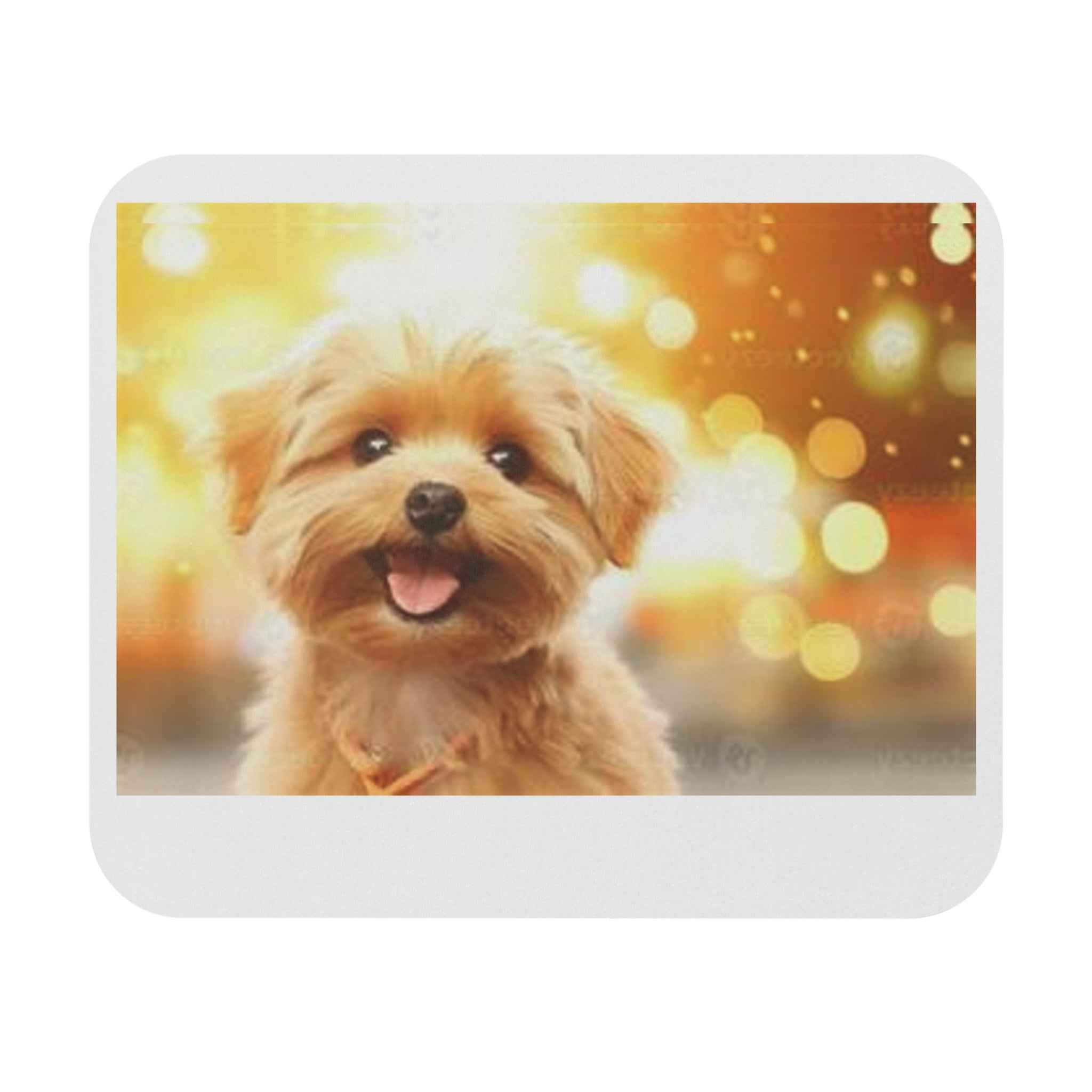 Happy Puppy Mouse Pad – Cute Dog Desk Mat for Pet Lovers