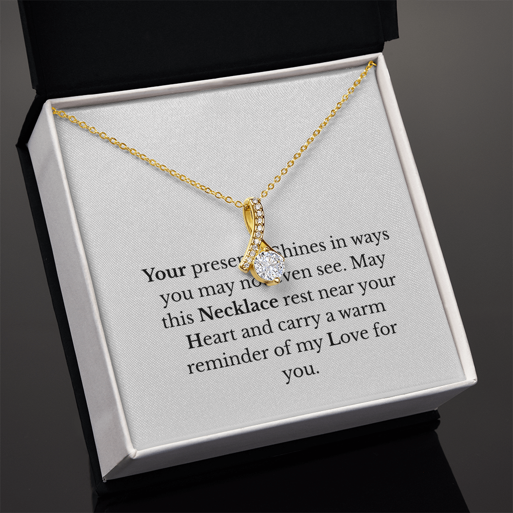“Your Presence Shines – Encouragement Necklace”