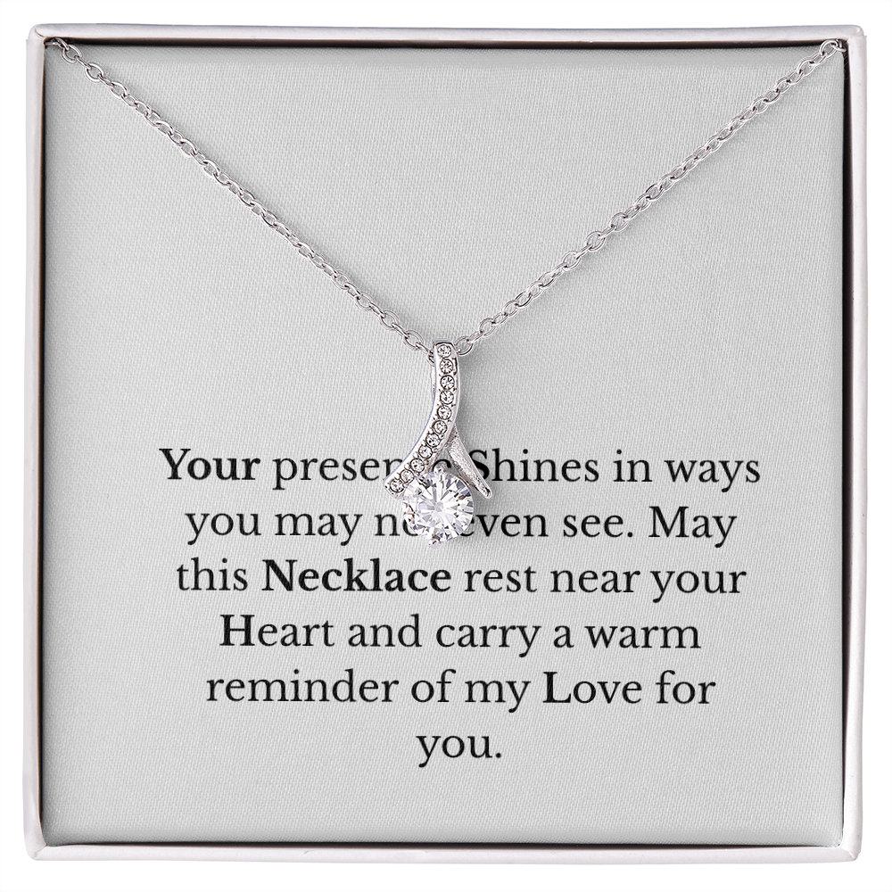 “Your Presence Shines – Encouragement Necklace”