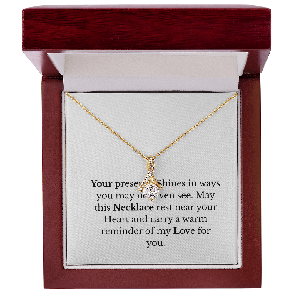 “Your Presence Shines – Encouragement Necklace”