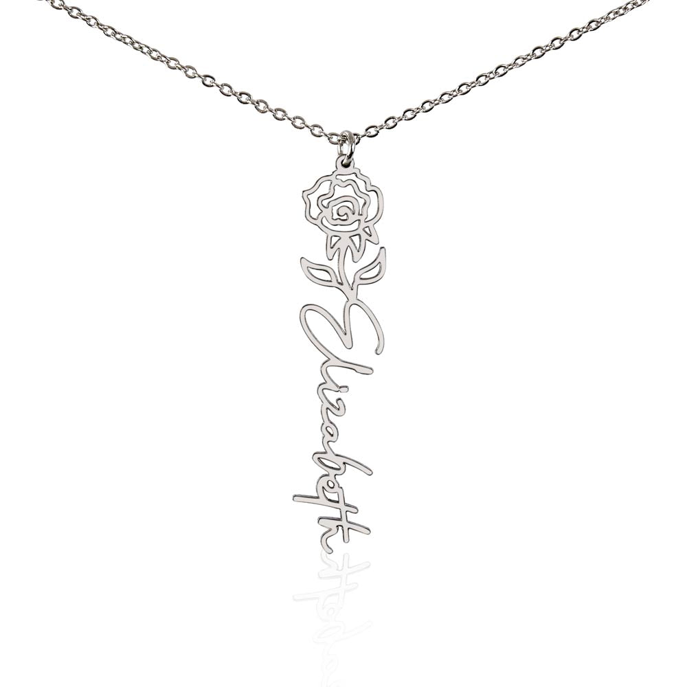 Blooming Name Necklace – Elegant, Meaningful & Custom