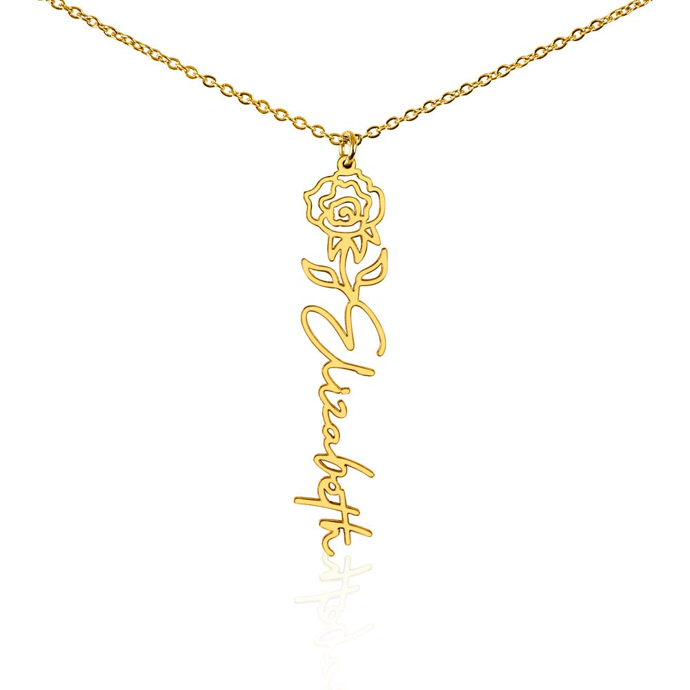 Blooming Name Necklace – Elegant, Meaningful & Custom