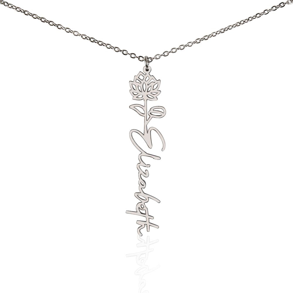 Blooming Name Necklace – Elegant, Meaningful & Custom