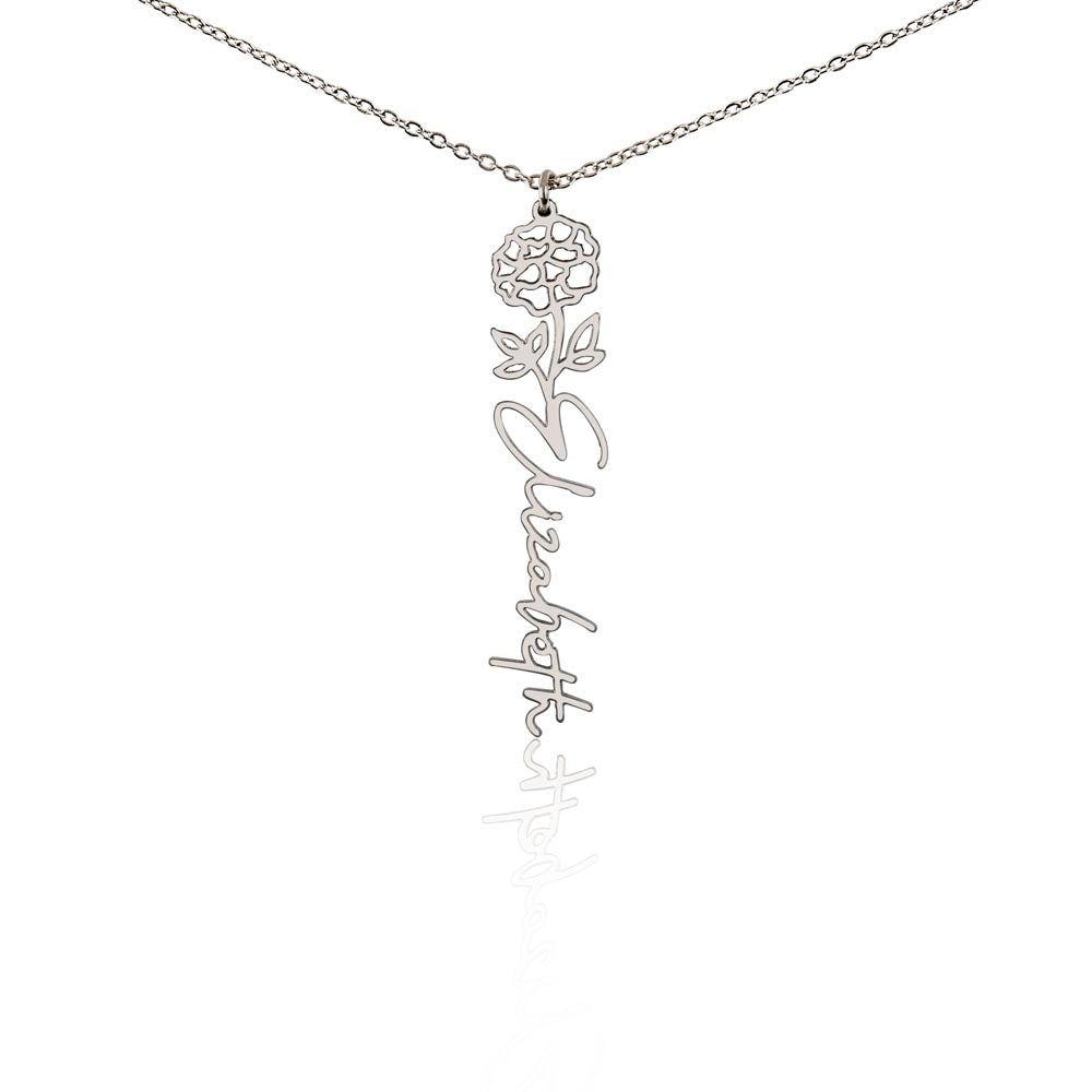 Blooming Name Necklace – Elegant, Meaningful & Custom