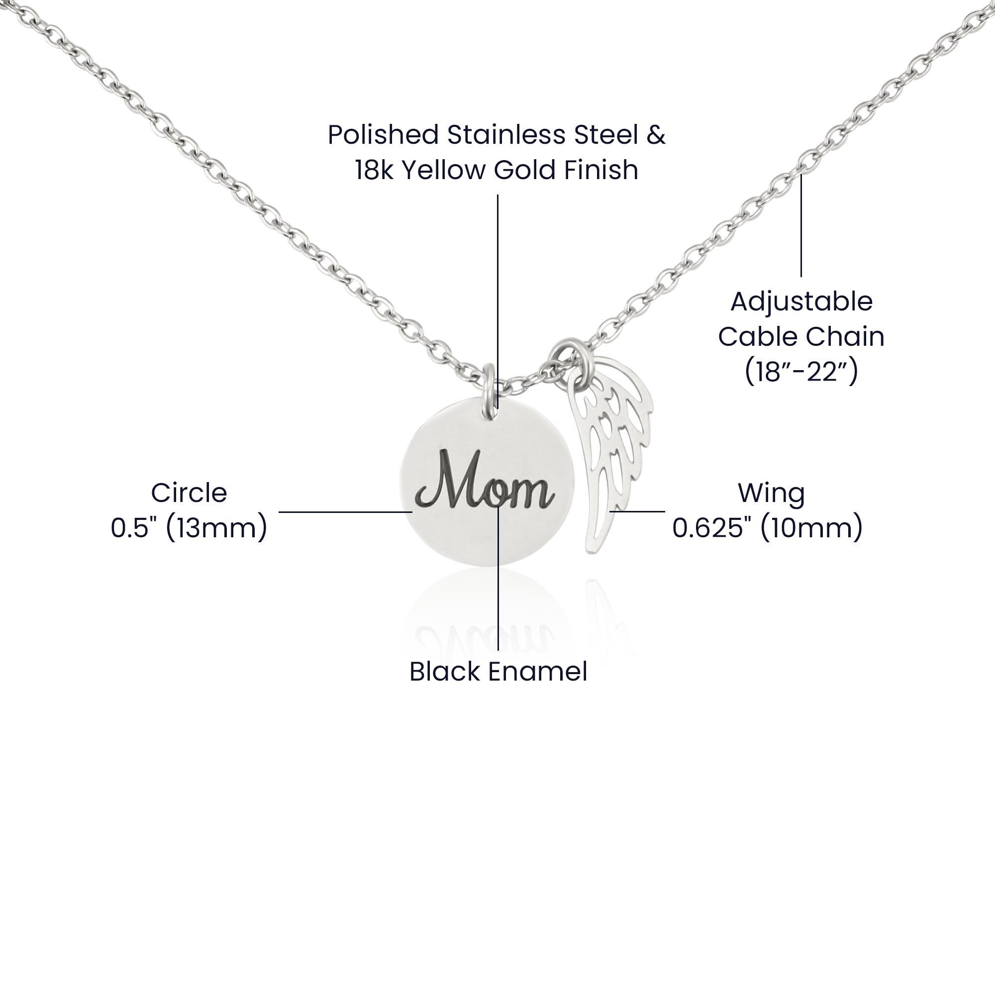Forever and Always Mom's Beautiful Memorial Necklace
